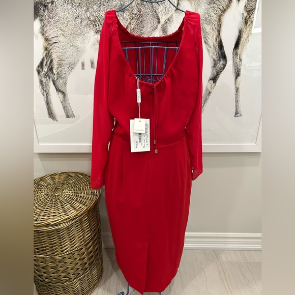 Max Mara Betulla dress with sheer sleeves NWT - Picture 4 of 7